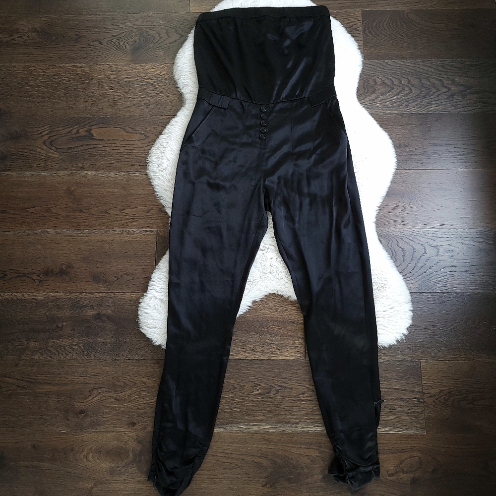 Vintage Juicy Couture Y2K Silk Minimilist Cargo Catsuit - Picture 3 of 10